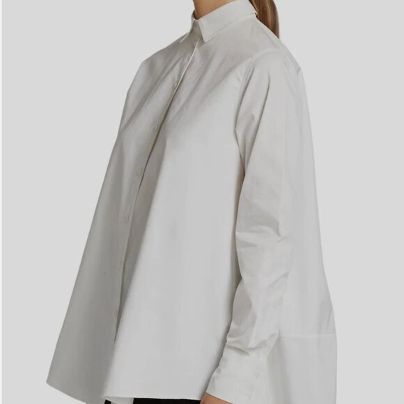 CO Essentials Cotton Poplin Oversized Shirt M White - Picture 2 of 8